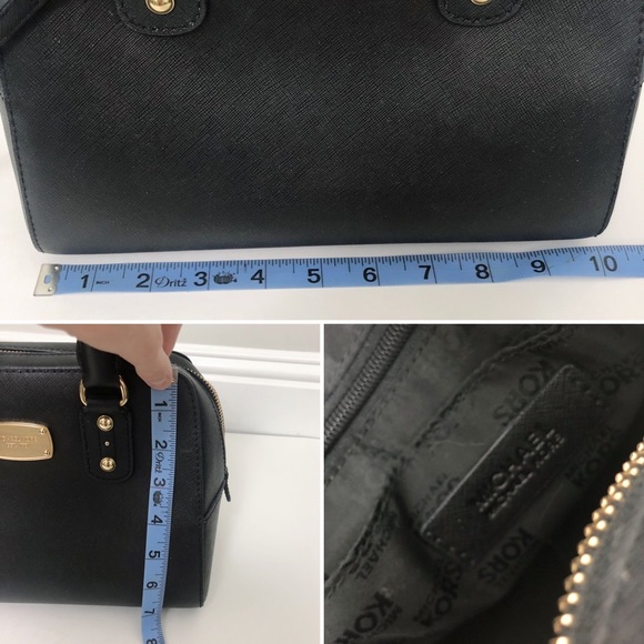 SOLD Michael Kors Rounded Black Saffiano Purse - Picture 11 of 12